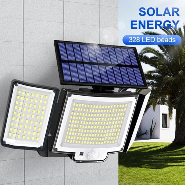 Home Security Solar Lights, Super Bright, Motion Sensor, Strong Power 3 Working Modes